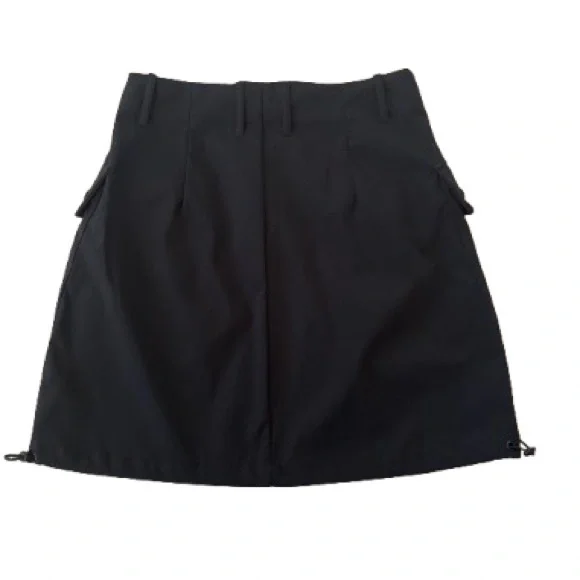 Zara Women’s Black Utility Mini Skirt Modern With Side Pocket Design Sz XS - Picture 6 of 7